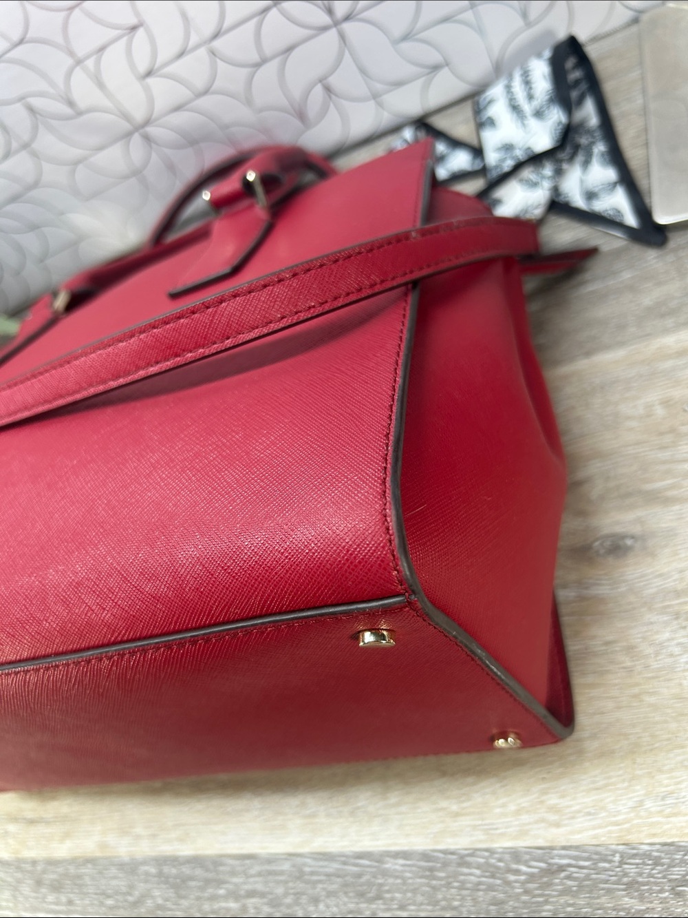 0797 Kate spade red saffiano leather satchel bag 269890797 - Picture 11 of 15